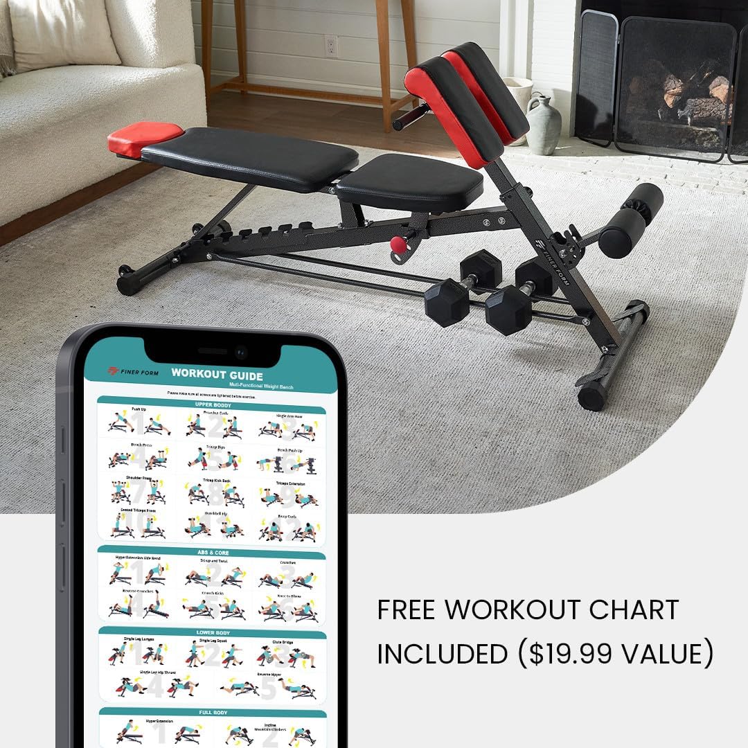 Elevate Your Home Workouts with the Ultimate Multi-Functional FID Weight Bench – Versatile for Hyper Back Extensions, Roman Chair Exercises, Adjustable Ab Workouts, and More!
