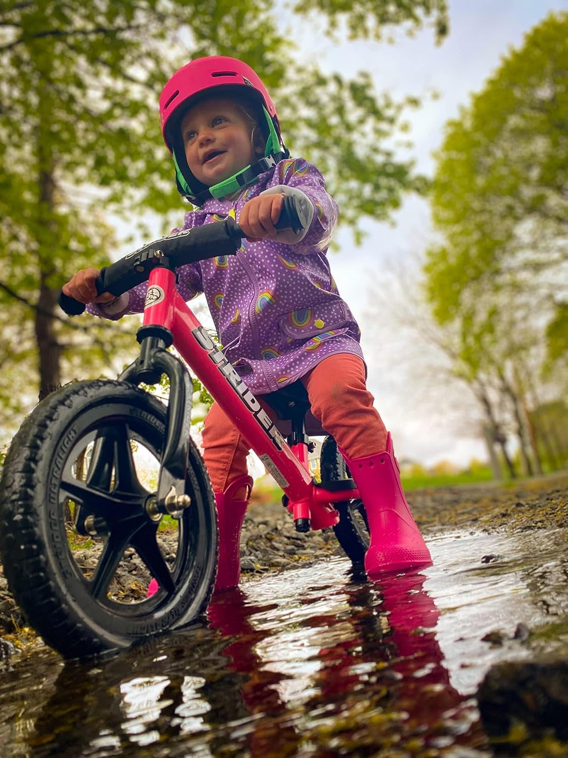 12-Inch No-Pedal Balance Bike for Children Ages 1 to 4 - Features Safety Pad, Padded Seat, Mini Grips, and Flat-Free Tires - Easy Tool-Free Assembly and Adjustments