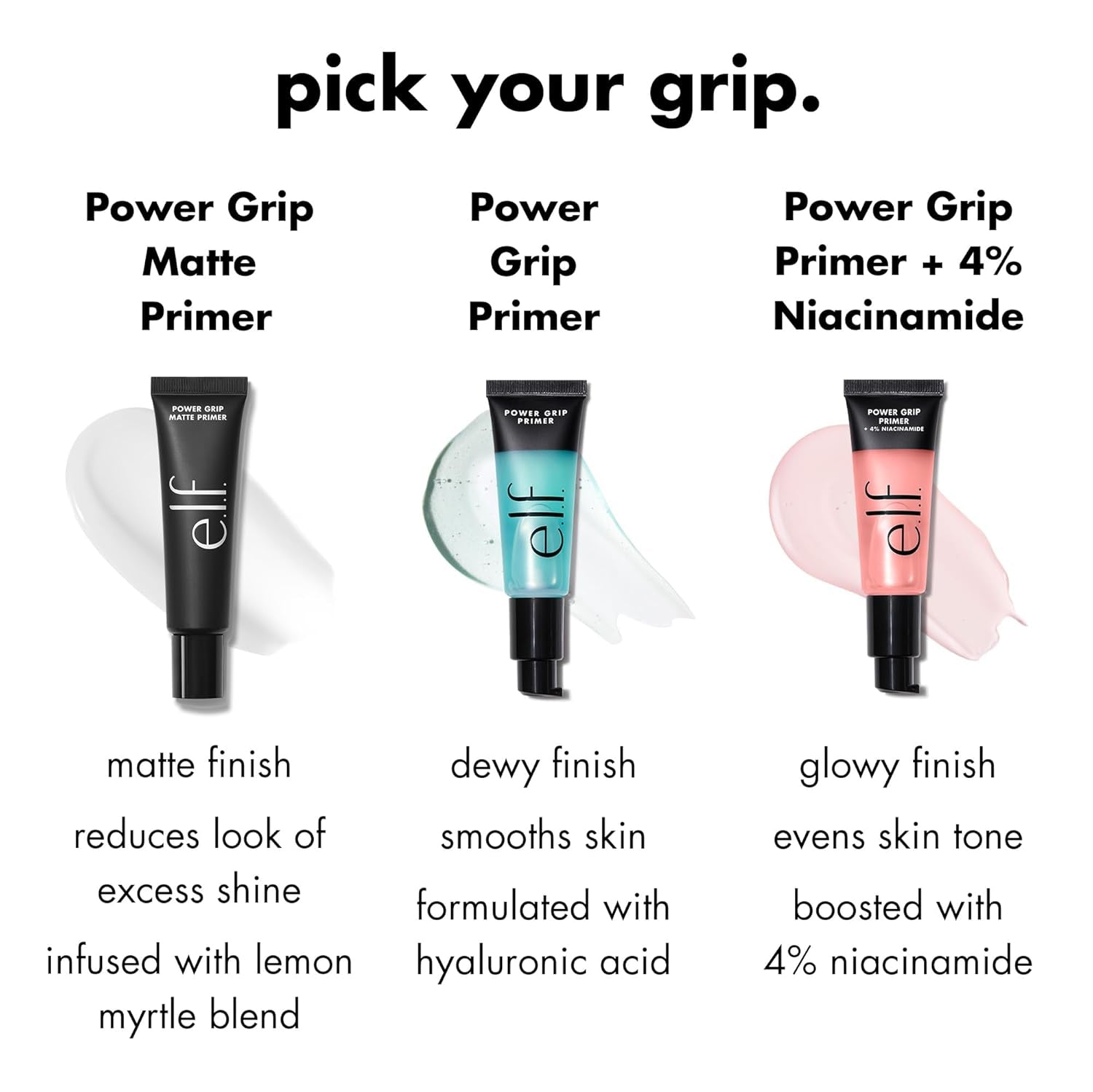 Power Grip Primer - Gel-Based Hydrating Face Primer for Smoother Skin and Enhanced Makeup Adhesion, 0.811 Fl Oz (24 Ml)