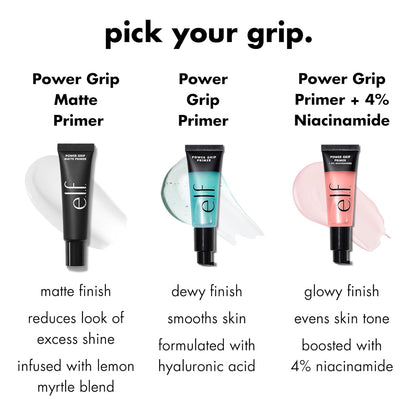 Power Grip Primer - Gel-Based Hydrating Face Primer for Smoother Skin and Enhanced Makeup Adhesion, 0.811 Fl Oz (24 Ml)