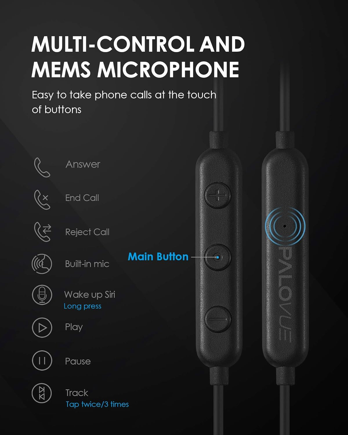 Apple MFi Certified Lightning Connector Earbuds with Microphone Controller for iPhone 14, 13, 12, 11 Pro Max, X, XS, XR, 8, 7 Plus - Sweetflow Black