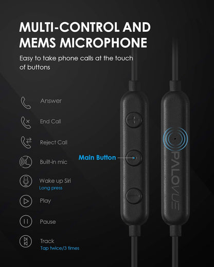 Apple MFi Certified Lightning Connector Earbuds with Microphone Controller for iPhone 14, 13, 12, 11 Pro Max, X, XS, XR, 8, 7 Plus - Sweetflow Black