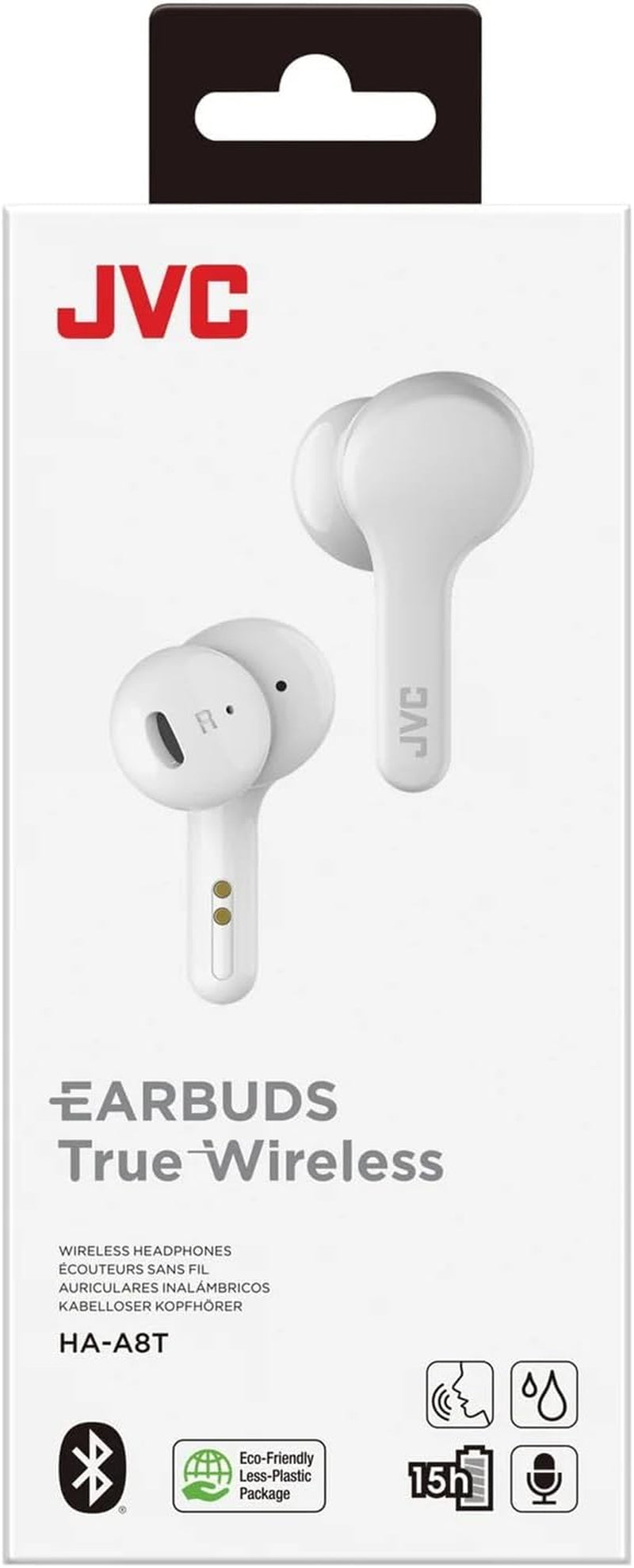 True Wireless Earbuds with Bluetooth 5.0, IPX4 Water Resistance, and Up to 15 Hours of Battery Life - HAA8TW (White)