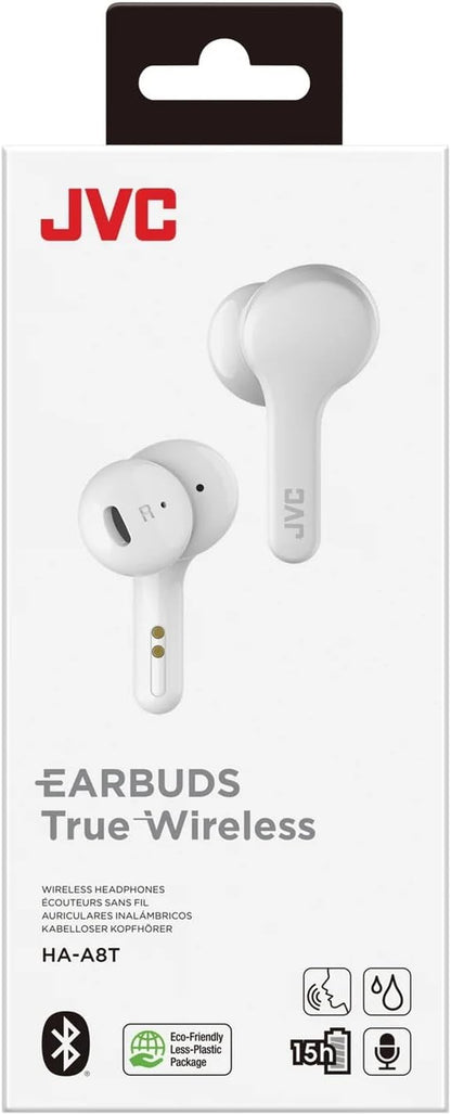 True Wireless Earbuds with Bluetooth 5.0, IPX4 Water Resistance, and Up to 15 Hours of Battery Life - HAA8TW (White)