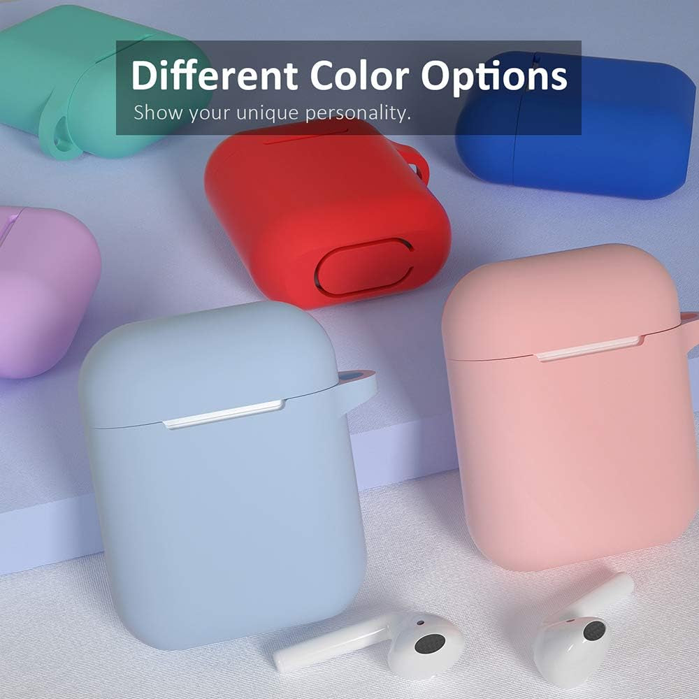 Silicone Case for Apple AirPods 1 & 2 Charging Case (Front LED Visible) - Denim Blue