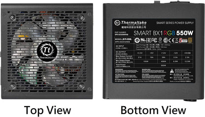 Smart BX1 RGB 550W 80+ Bronze Non-Modular Power Supply - SLI/Crossfire-Compatible, Haswell Ready, ATX12V V2.31 / EPS 12V, 5-Year Warranty