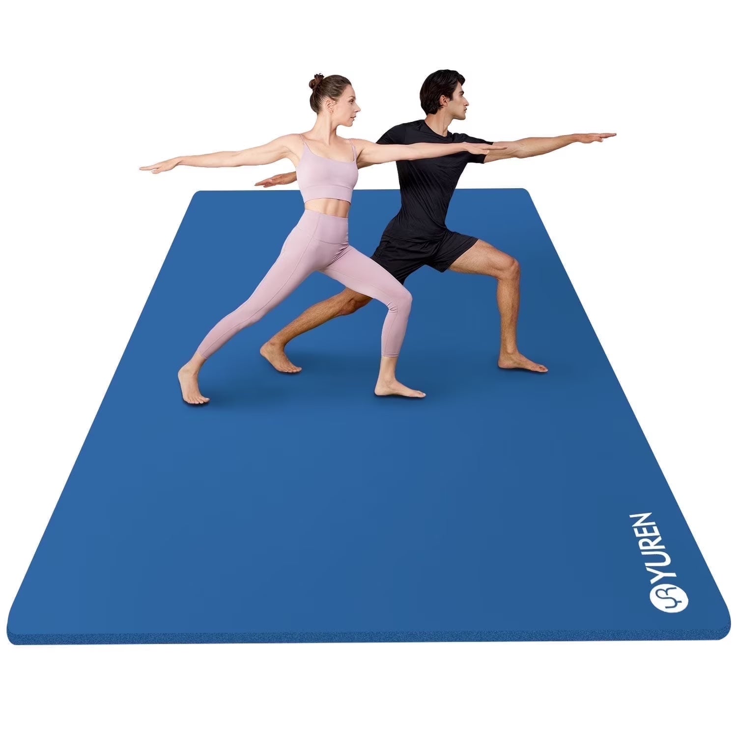 Extra Thick 10mm NBR Foam Exercise Mat for Home Gym and Fitness Workouts, Blue, 78 x 51 Inches