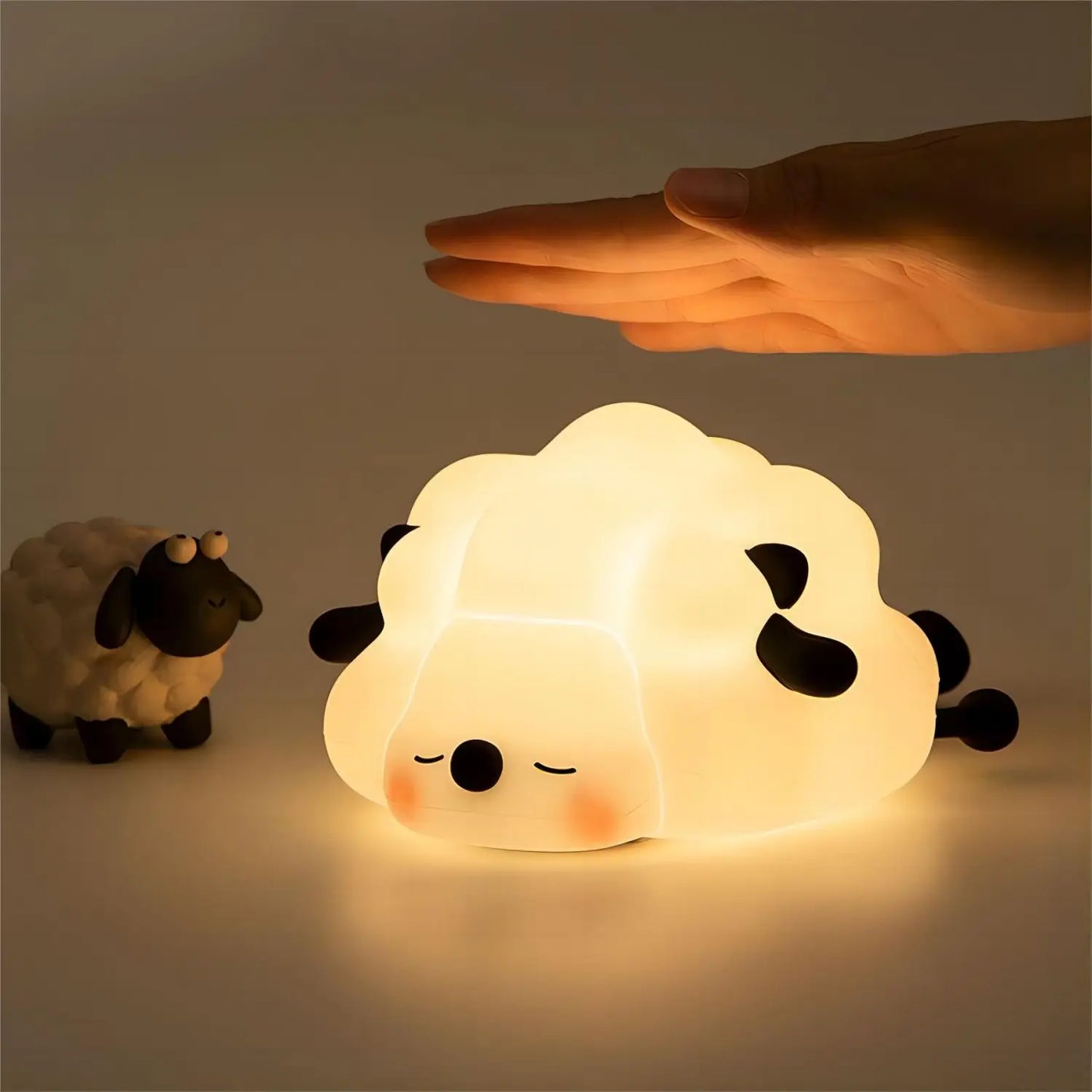 Adorable LED Night Lights - Cute Sheep, Panda, and Rabbit Silicone Lamps for Kids - USB Rechargeable Bedside Decor & Perfect Birthday Gift