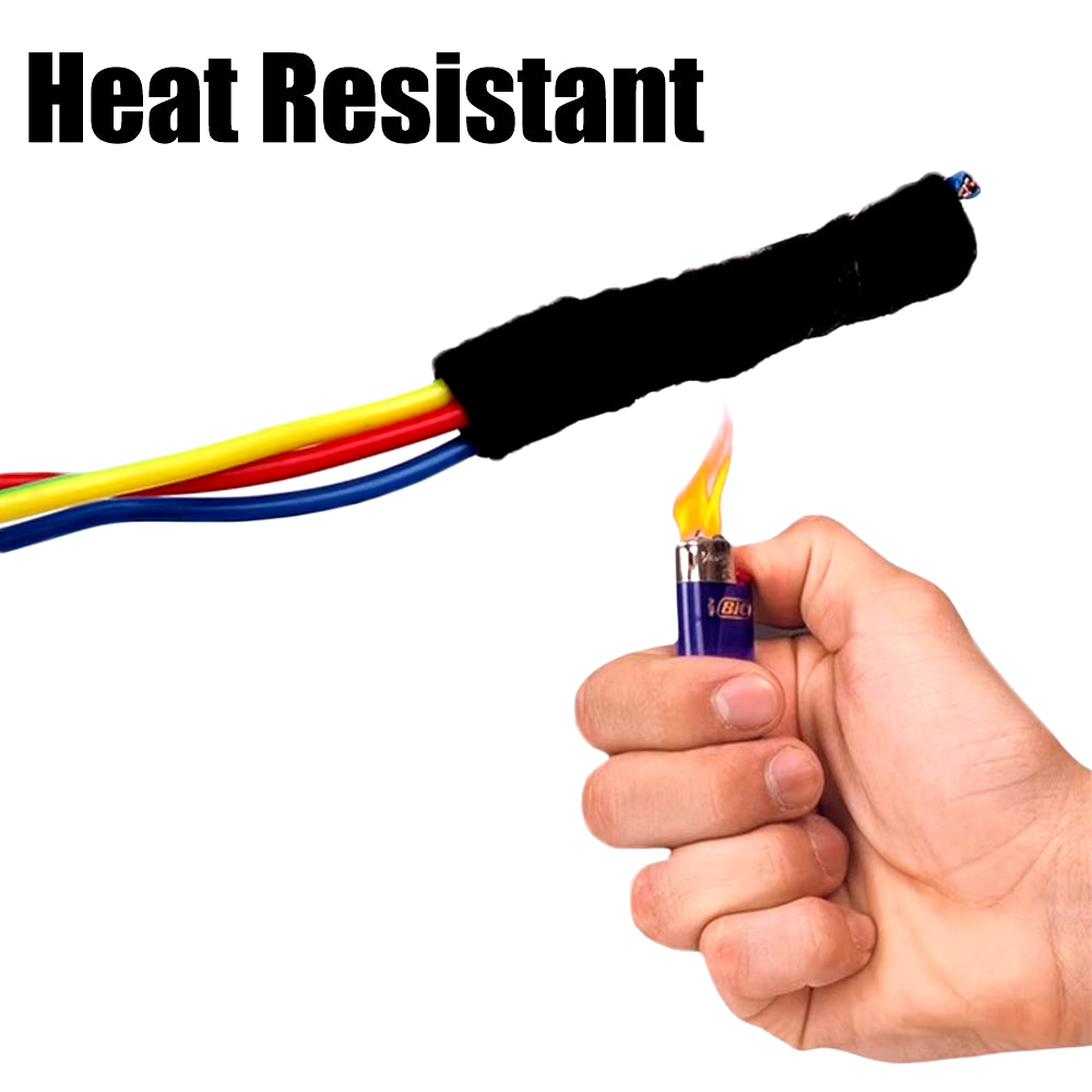 Heat-Resistant Electrical Tape and Harness Insulation Bundle for Auto Wiring - Waterproof Fabric Cloth Wrap and Adhesive Cable Organizer