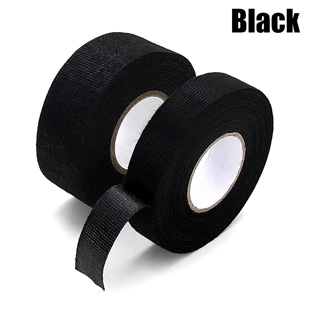 Heat-Resistant Electrical Tape and Harness Insulation Bundle for Auto Wiring - Waterproof Fabric Cloth Wrap and Adhesive Cable Organizer