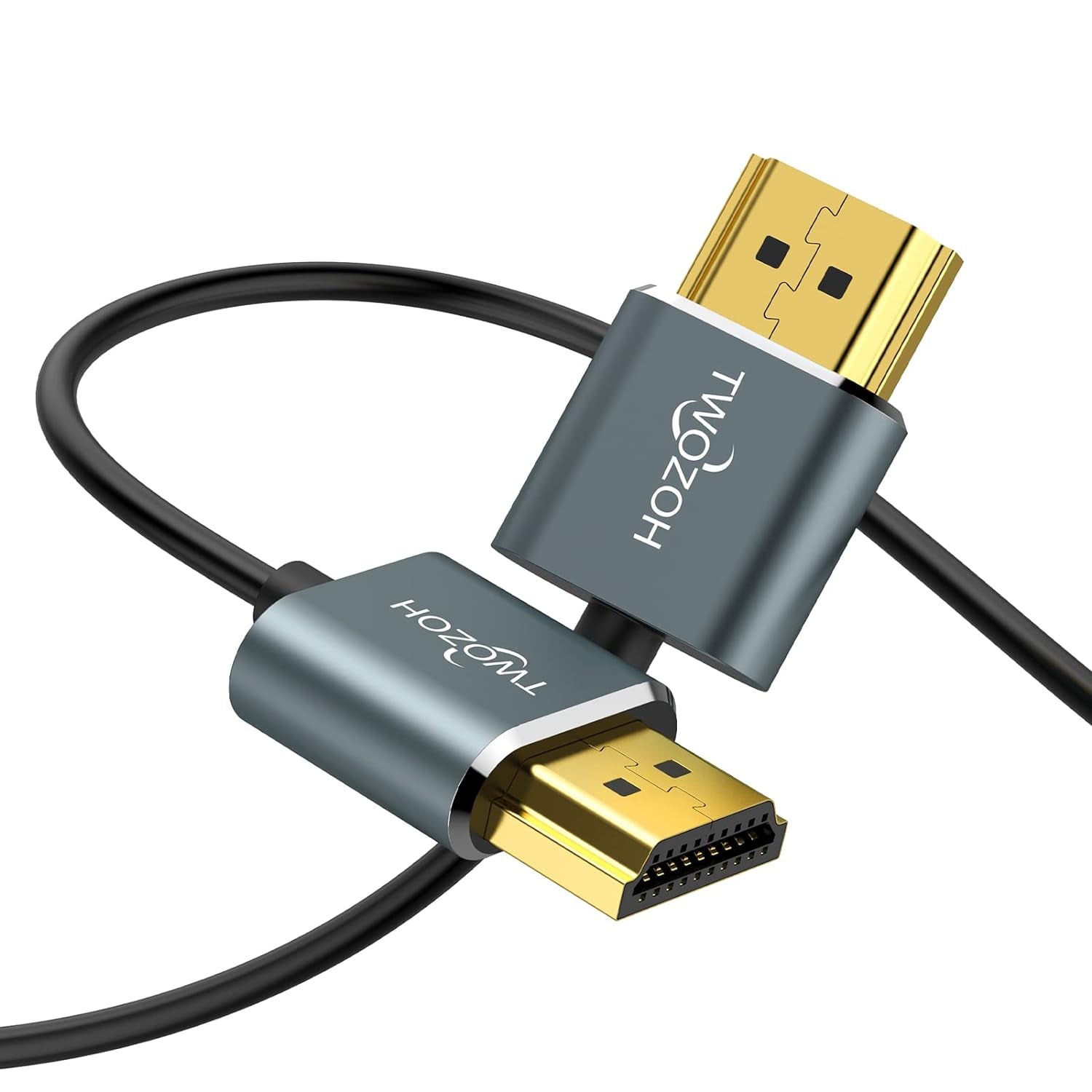 25FT Ultra-Slim HDMI 2.0 Cable, Flexible HDMI Cord Supporting 3D, 4K@60Hz, 2160P, and 1080P Output