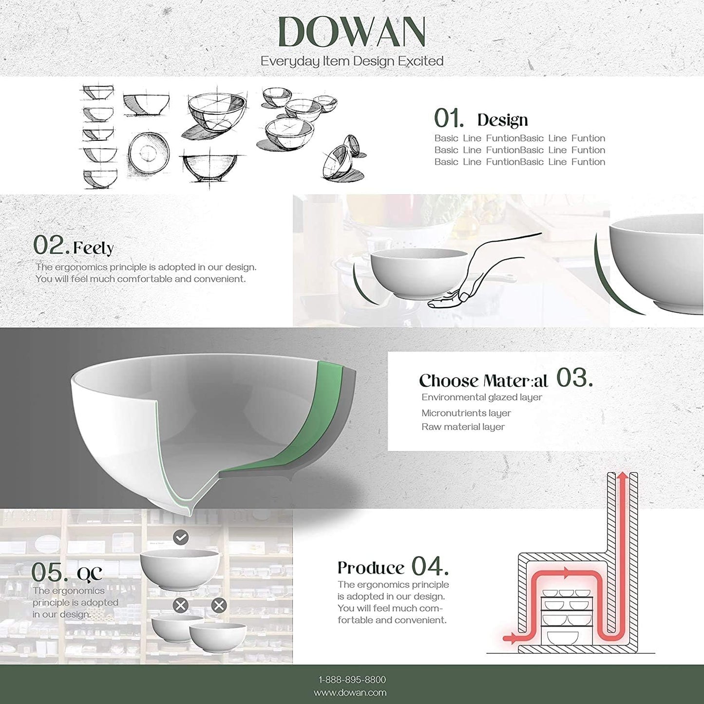 22-Ounce Porcelain Soup and Cereal Bowls Set - Dishwasher & Microwave Safe, Elegant White Serving Bowls for Salad, Rice, Pasta, and Oatmeal