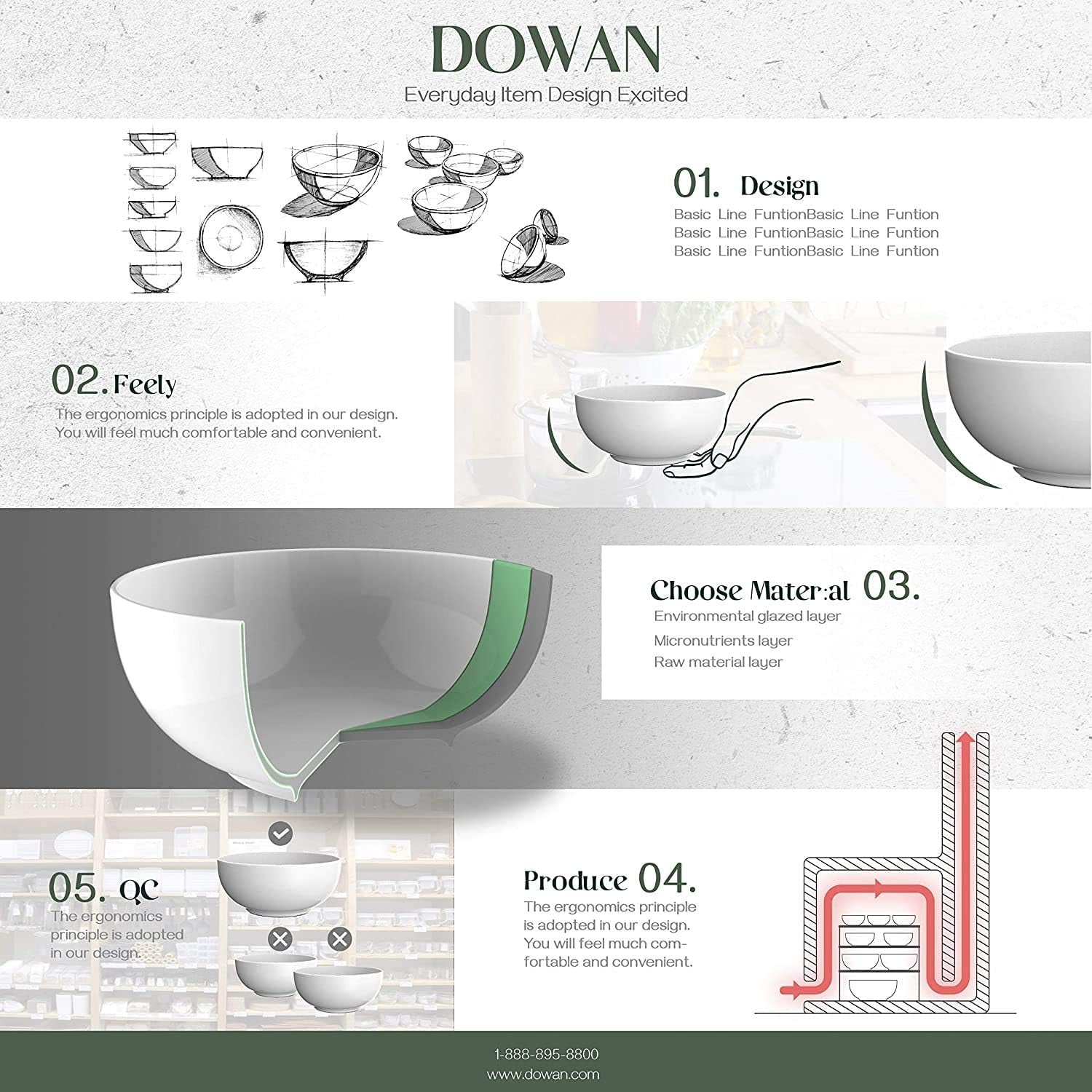 22-Ounce Porcelain Soup and Cereal Bowls Set - Dishwasher & Microwave Safe, Elegant White Serving Bowls for Salad, Rice, Pasta, and Oatmeal