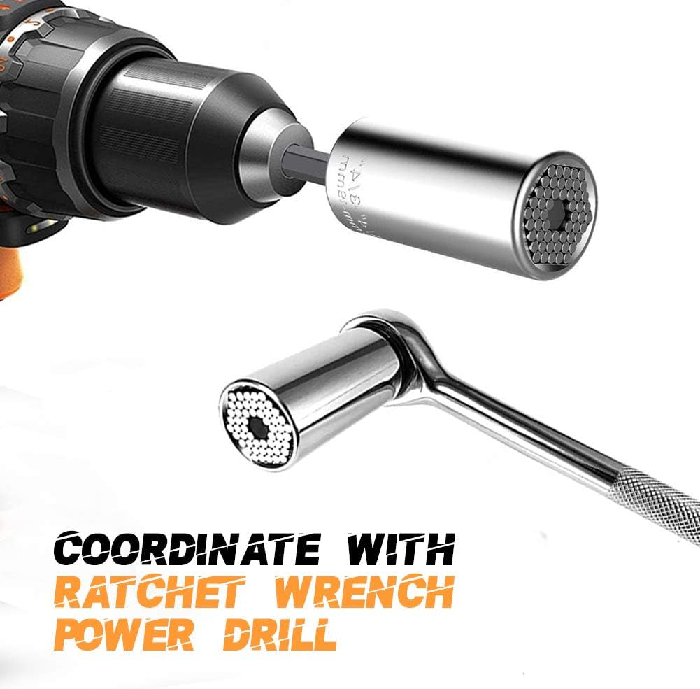 Universal Socket, 7-19mm, Chrome Vanadium Steel, Engraved 'Best Dad Ever', Multi-Functional Tool, Ideal for Replacing Old Tools, Perfect Stocking Stuffer and Father's Day Gift