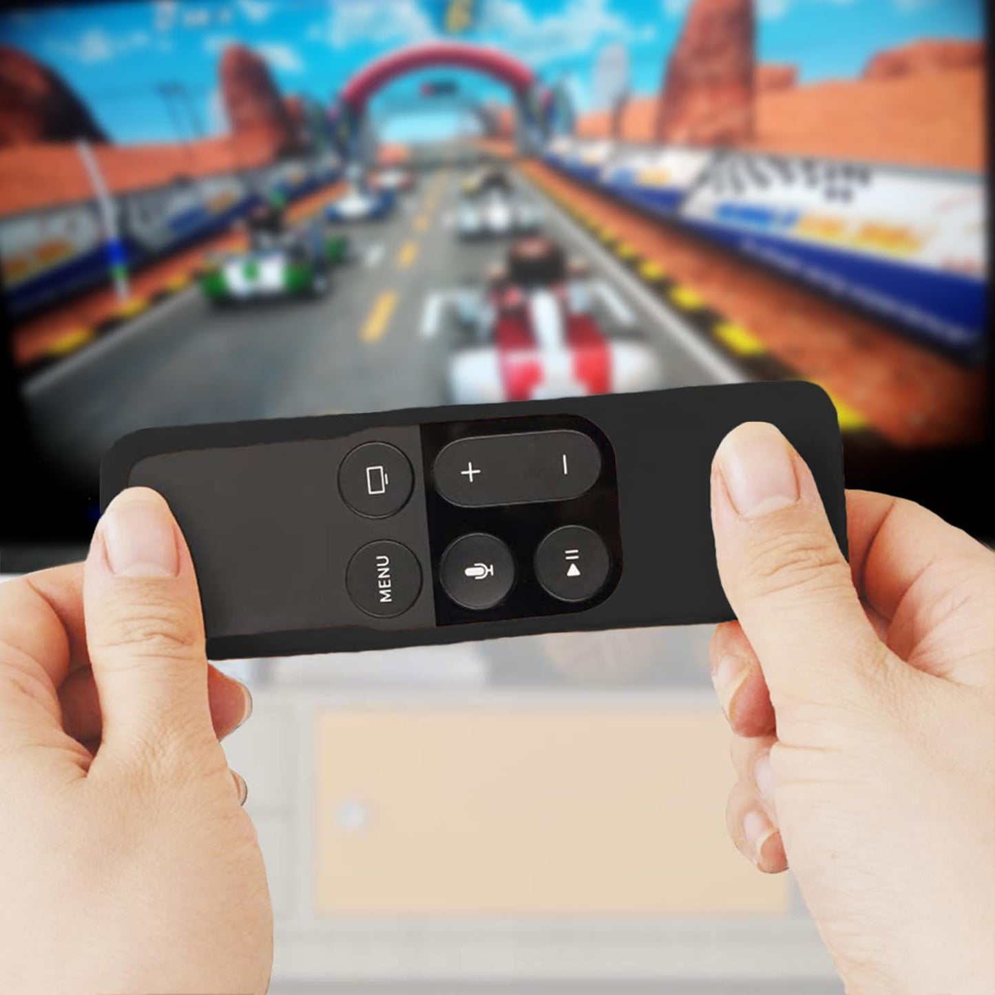 Professional Silicone Case for Apple TV 4K/HD Siri Remote (1st Generation) - Soft, Anti-Slip, Shock-Proof Cover for 5th and 4th Generation Remote Controllers - Black