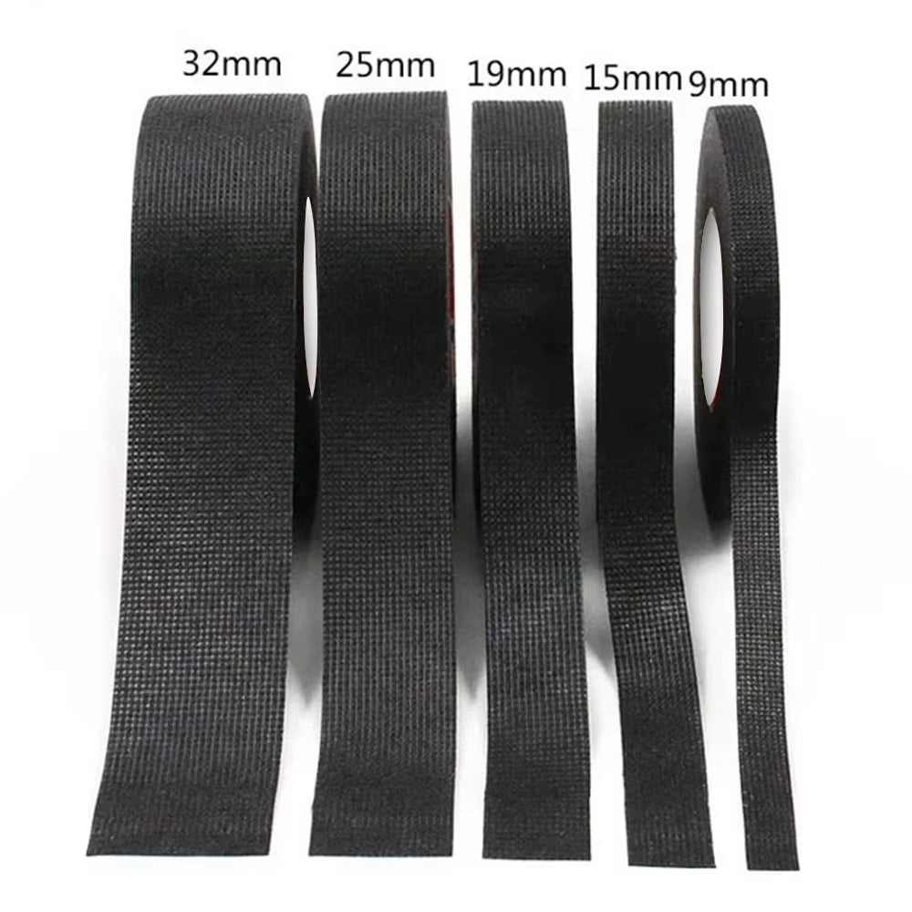 Heat-Resistant Electrical Tape and Harness Insulation Bundle for Auto Wiring - Waterproof Fabric Cloth Wrap and Adhesive Cable Organizer