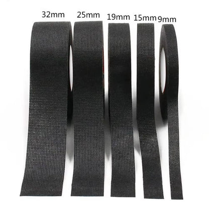 Heat-Resistant Electrical Tape and Harness Insulation Bundle for Auto Wiring - Waterproof Fabric Cloth Wrap and Adhesive Cable Organizer