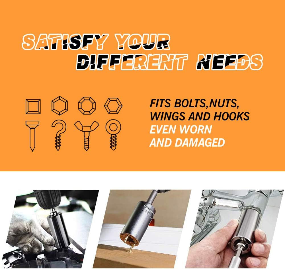 Universal Socket, 7-19mm, Chrome Vanadium Steel, Engraved 'Best Dad Ever', Multi-Functional Tool, Ideal for Replacing Old Tools, Perfect Stocking Stuffer and Father's Day Gift