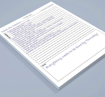 To-Do List Planner Notepad - 60 Pages of Undated Checklist with Priority and Note Sections for Project, Client, and Daily Task Management - 8.5 x 11 A4 Tear Sheets