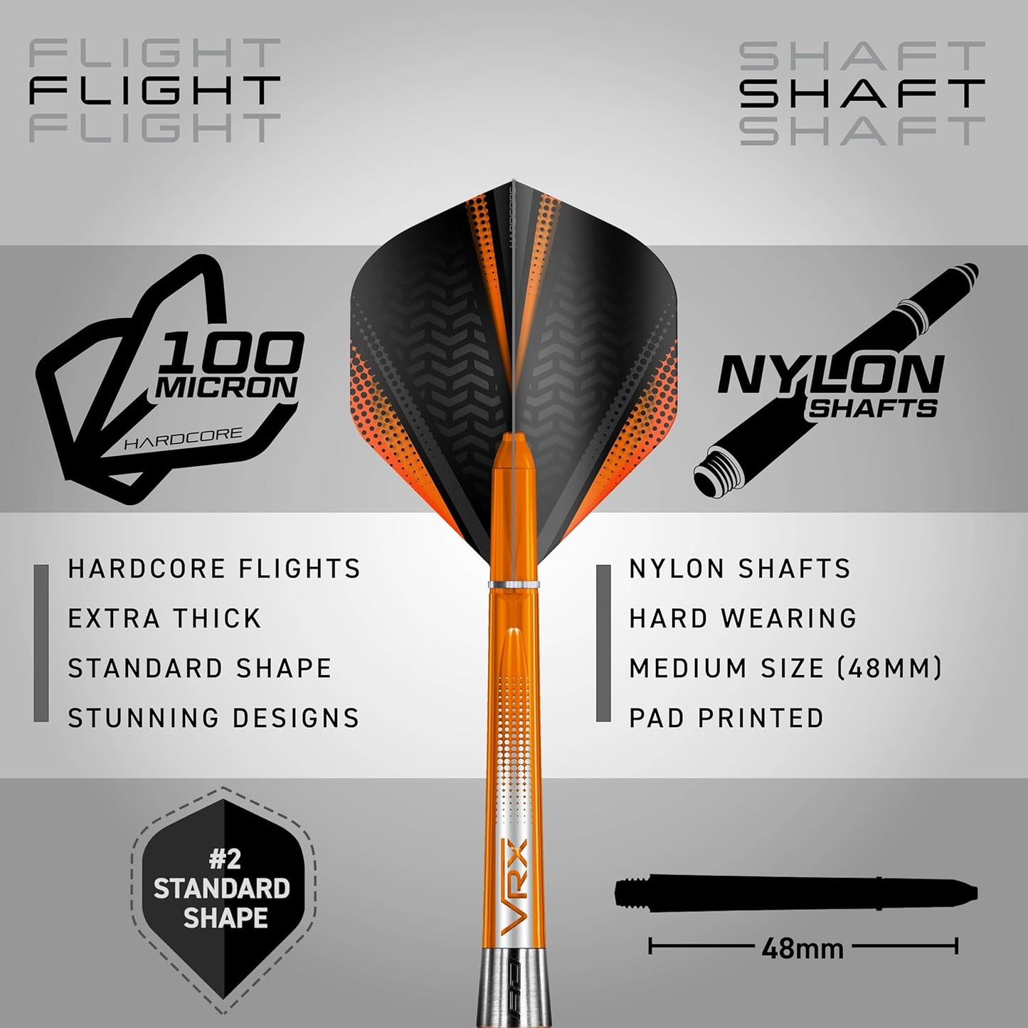 Amberjack Professional 90% Tungsten Darts Set with Flights and Stems – Available in 22G to 30G Options