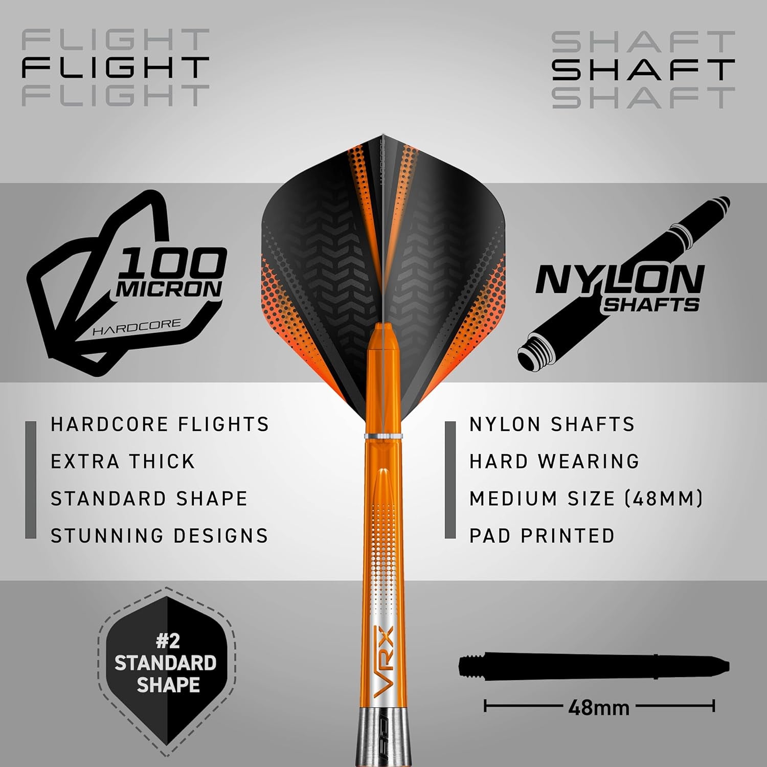 Amberjack Professional 90% Tungsten Darts Set with Flights and Stems – Available in 22G to 30G Options