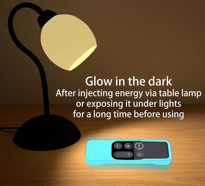 Lightweight Anti-Slip Shockproof Silicone Case for Apple TV 4K and 4th Generation Remote with Glow in the Dark Feature