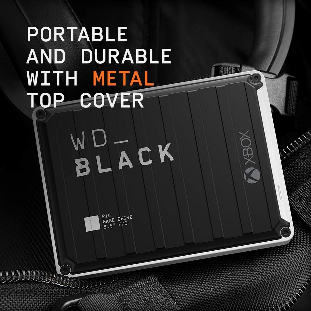 4TB Portable External Hard Drive for Xbox P10 Game Drive - Includes 1-Month Xbox Game Pass - Model BA5G0040BBK-WESN