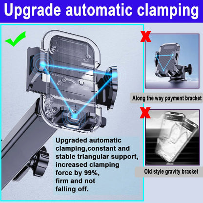 Universal Car Phone Mount with Air Vent Clip and Adjustable Long Arm for All Smartphones