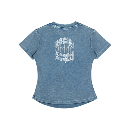 Vintage Washed Bodycon Cotton T-Shirt