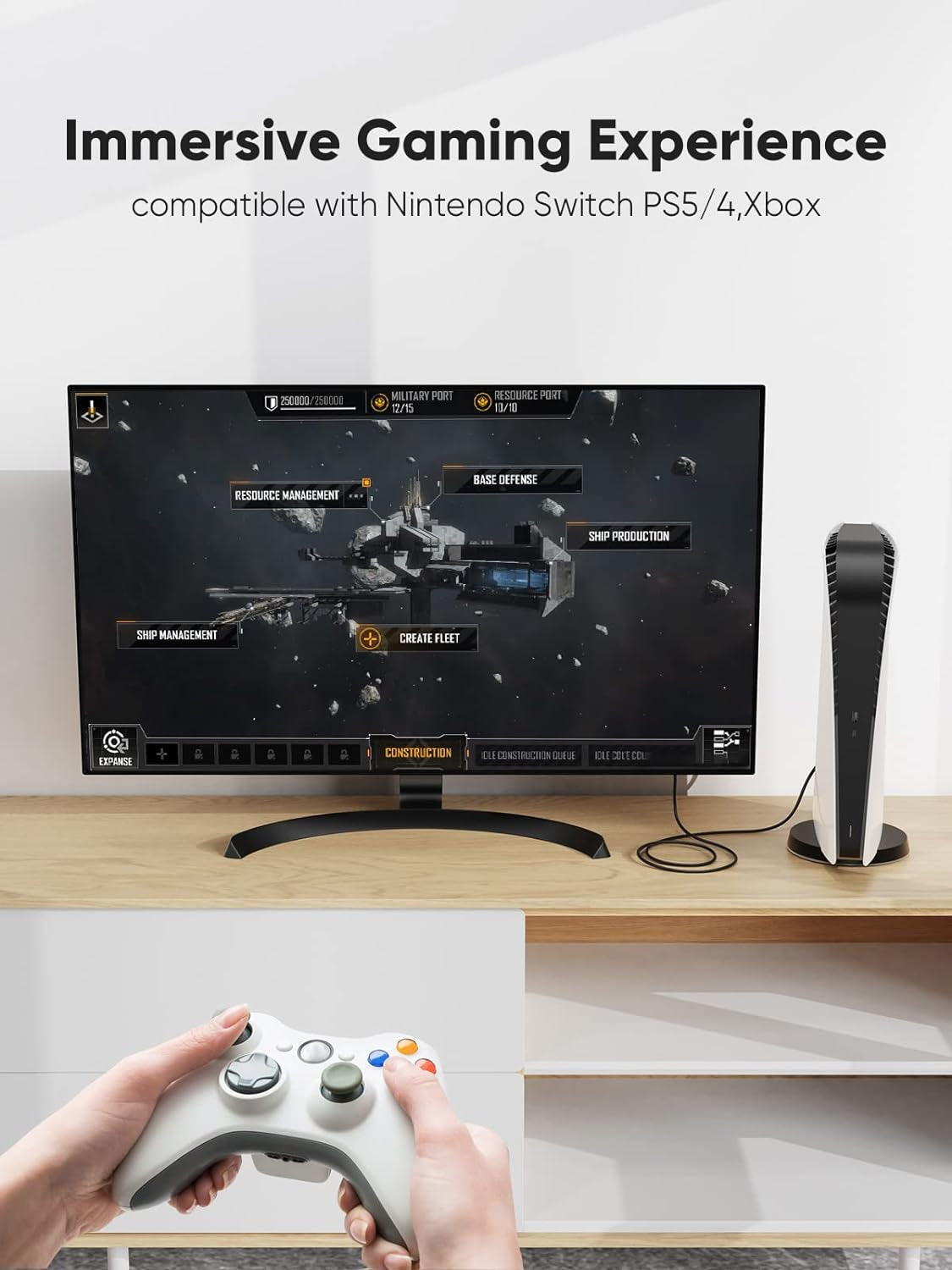10-Foot Bi-Directional HDMI to DVI Cable - 1080P HD Video Adapter with 24+1 DVI-D Male Connector for PC, Laptop, TV, and Projector