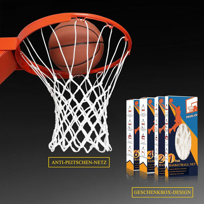 Premium Quality Heavy-Duty Basketball Net Replacement - All-Weather Anti-Whip Design, Compatible with Standard Indoor and Outdoor 12-Loop Rims