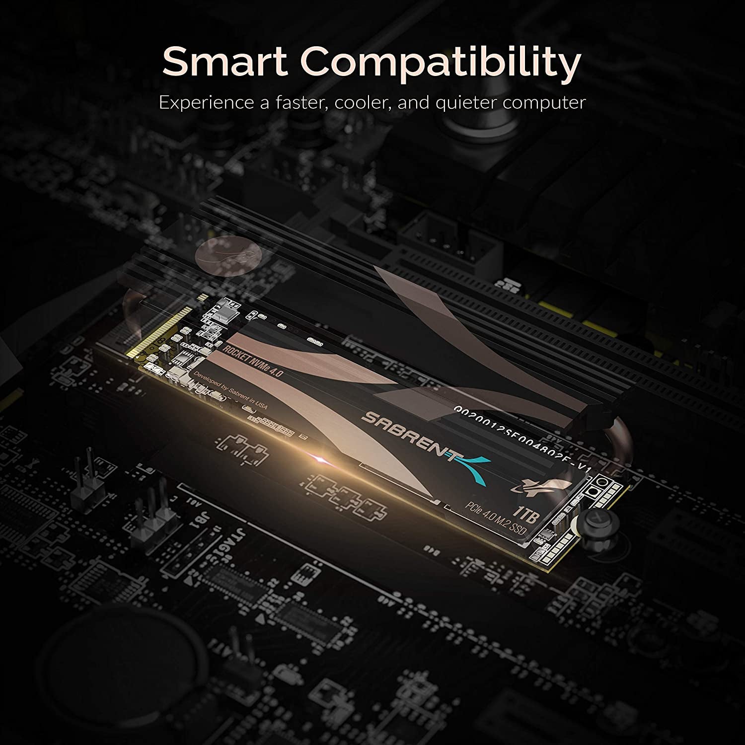 1TB Rocket NVMe PCIe 4.0 M.2 2280 Internal SSD - Maximum Performance Solid State Drive (Latest Version) (SB-Rocket-NVMe4-1TB)