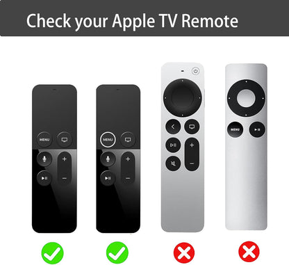 Lightweight Anti-Slip Shockproof Silicone Case for Apple TV 4K and 4th Generation Remote with Glow in the Dark Feature