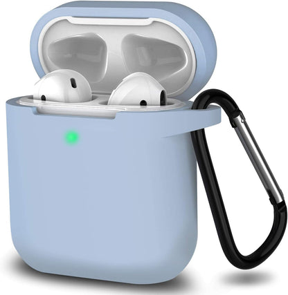 Silicone Case for Apple AirPods 1 & 2 Charging Case (Front LED Visible) - Denim Blue