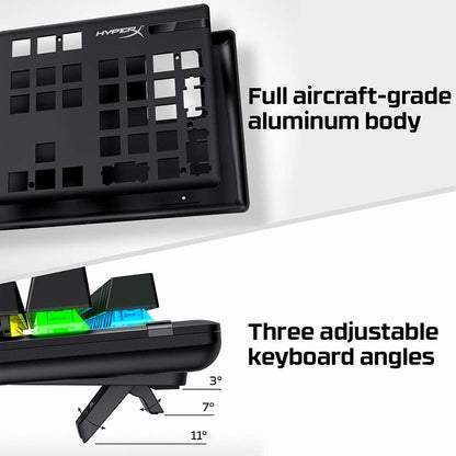 Alloy Origins Mechanical Gaming Keyboard with Software-Controlled Lighting, Macro Customization, Compact Design, RGB LED Backlighting, and Linear Red Switch (Black)
