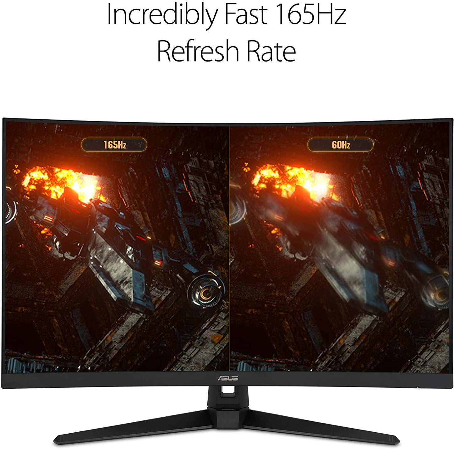 TUF Gaming VG328H1B 32-Inch Curved Monitor, 1080P Full HD, 165Hz (144Hz Compatible), Extreme Low Motion Blur, Adaptive-Sync, FreeSync Premium, 1ms Response Time, Eye Care Technology, HDMI and D-Sub Inputs