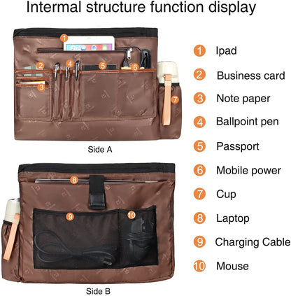 Women's Laptop Tote Bag - USB-Compatible, Large Work Purse for 17.3" Laptops, Lightweight Waterproof Shoulder/Messenger Bag (Black)