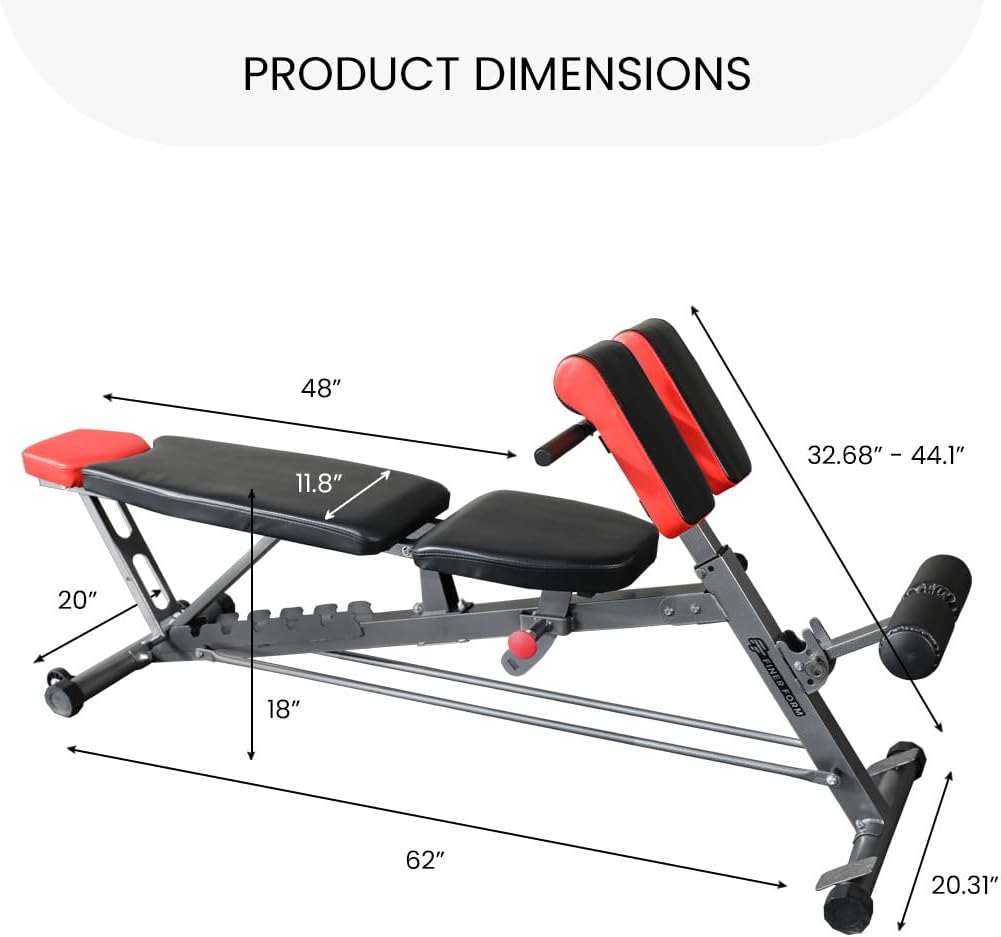 Elevate Your Home Workouts with the Ultimate Multi-Functional FID Weight Bench – Versatile for Hyper Back Extensions, Roman Chair Exercises, Adjustable Ab Workouts, and More!