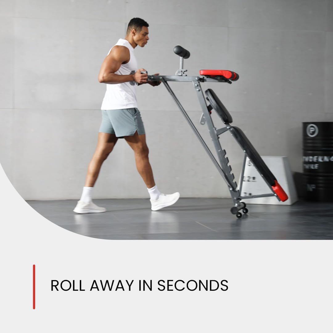 Elevate Your Home Workouts with the Ultimate Multi-Functional FID Weight Bench – Versatile for Hyper Back Extensions, Roman Chair Exercises, Adjustable Ab Workouts, and More!