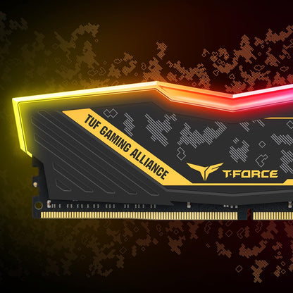 Team Group Delta TUF Gaming RGB 16GB (2x8GB) DDR4 U-DIMM Memory Kit, 3200MHz, PC4-25600, CL16, Non-ECC