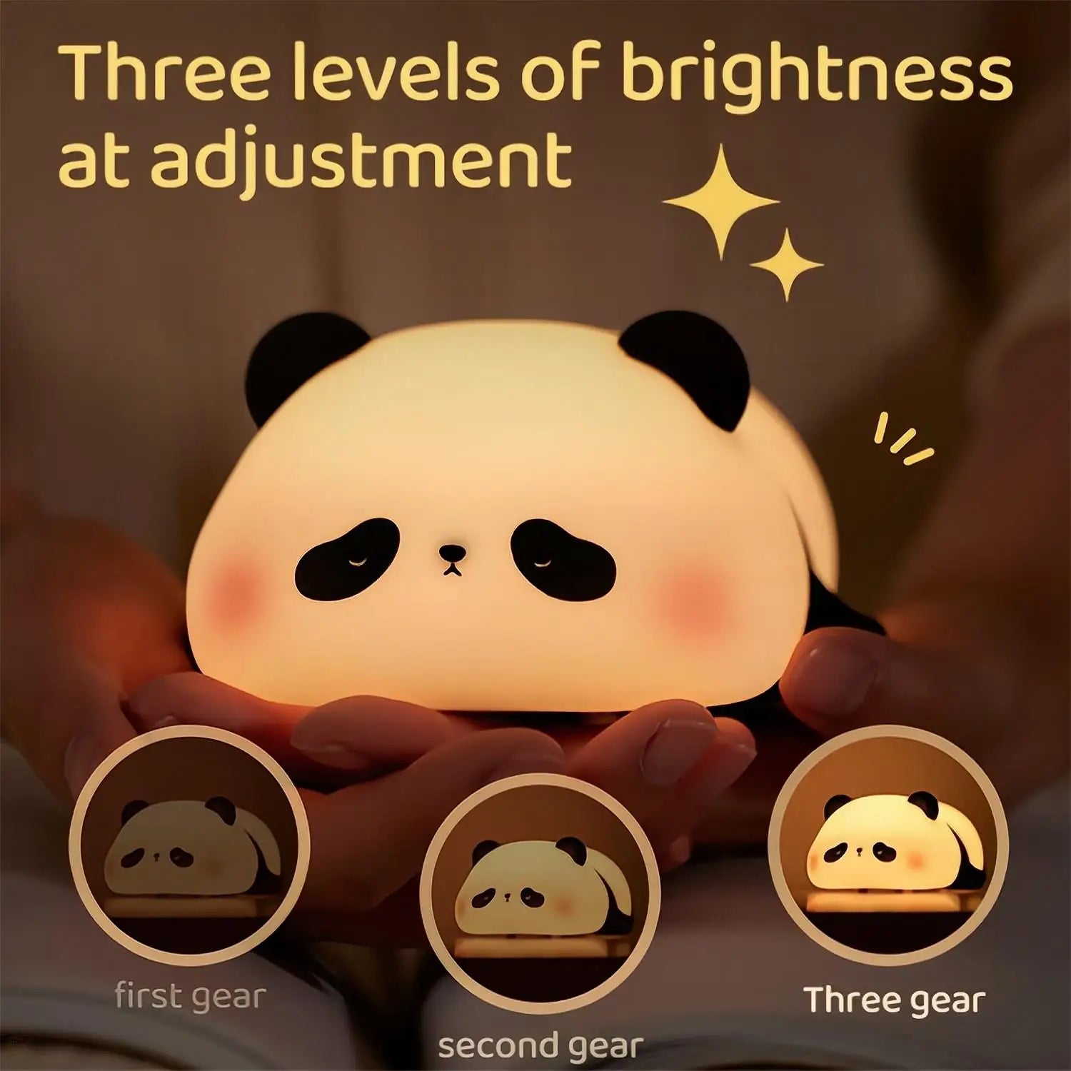 Adorable LED Night Lights - Cute Sheep, Panda, and Rabbit Silicone Lamps for Kids - USB Rechargeable Bedside Decor & Perfect Birthday Gift