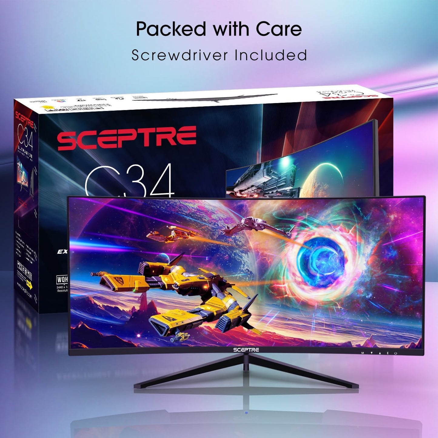 30-Inch Curved Ultra Wide Gaming Monitor, 21:9 Aspect Ratio, 2560x1080 Resolution, Up to 200Hz Refresh Rate, HDMI and DisplayPort, Built-In Speakers, Metal Black (C305B-200UN1)