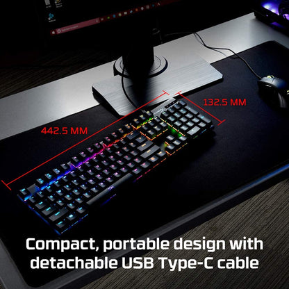 Alloy Origins Mechanical Gaming Keyboard with Software-Controlled Lighting, Macro Customization, Compact Design, RGB LED Backlighting, and Linear Red Switch (Black)