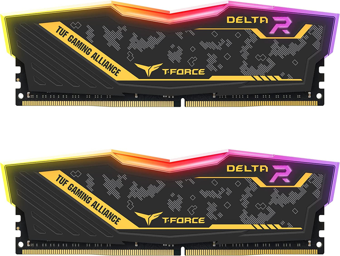 Team Group Delta TUF Gaming RGB 16GB (2x8GB) DDR4 U-DIMM Memory Kit, 3200MHz, PC4-25600, CL16, Non-ECC