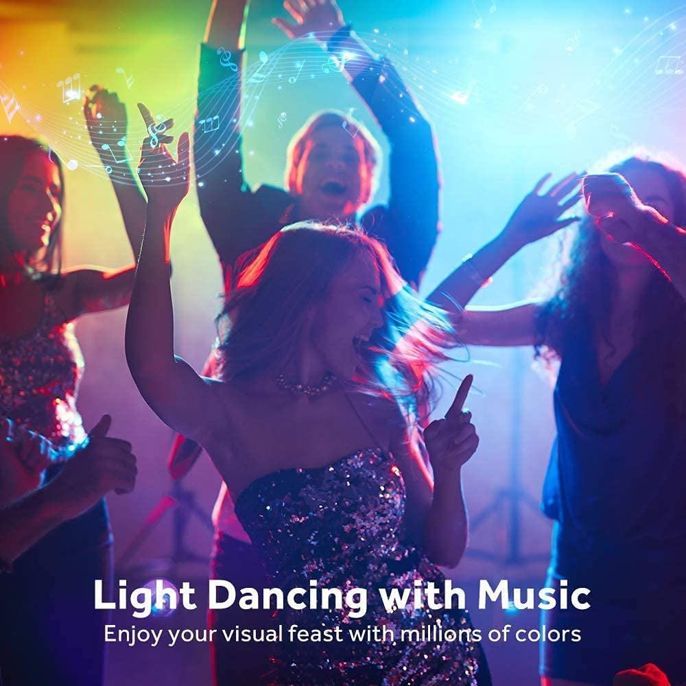 16.4 Feet Bluetooth Color Changing LED Strip Lights with App Control, Remote, and Control Box - 64 Scenes and Music Sync for Bedroom, Kitchen, and Party Settings