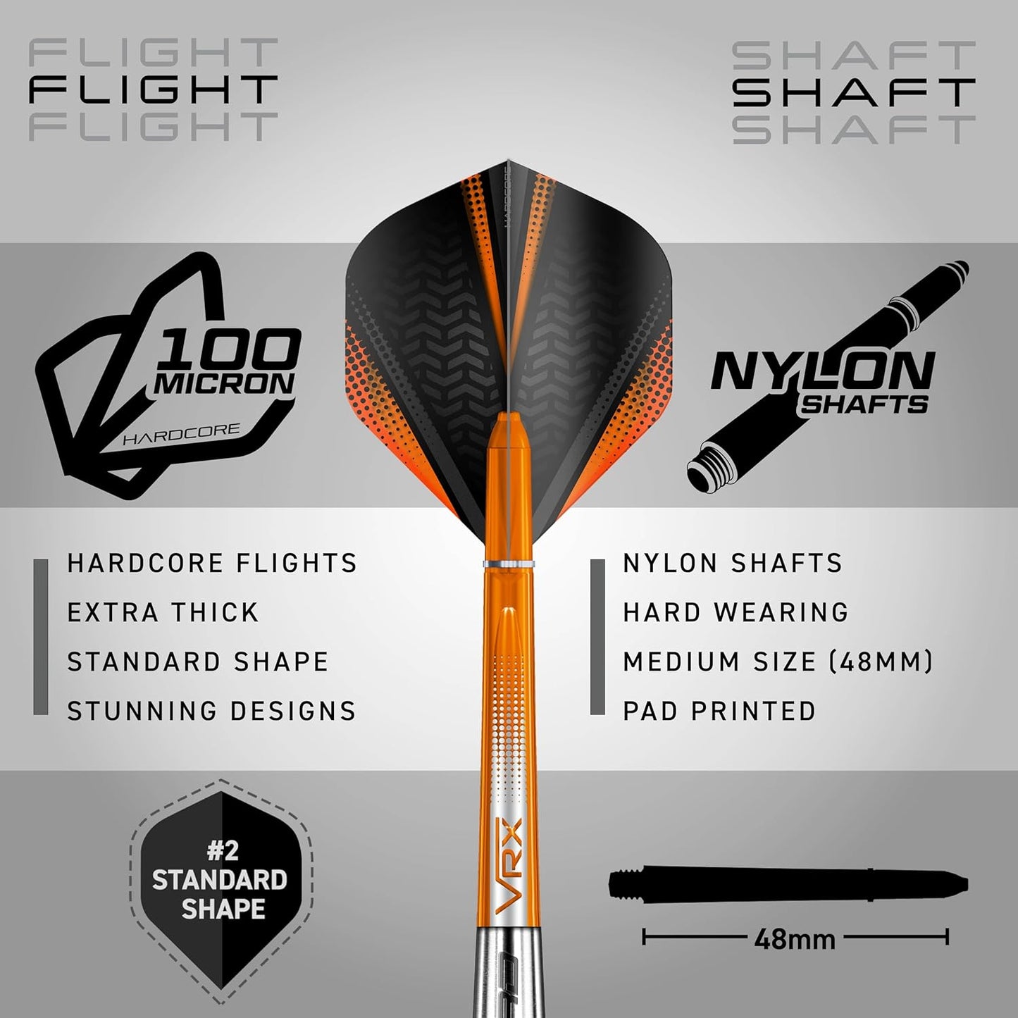 Amberjack Professional 90% Tungsten Darts Set with Flights and Shafts – Available in Various Weights (22G to 30G)