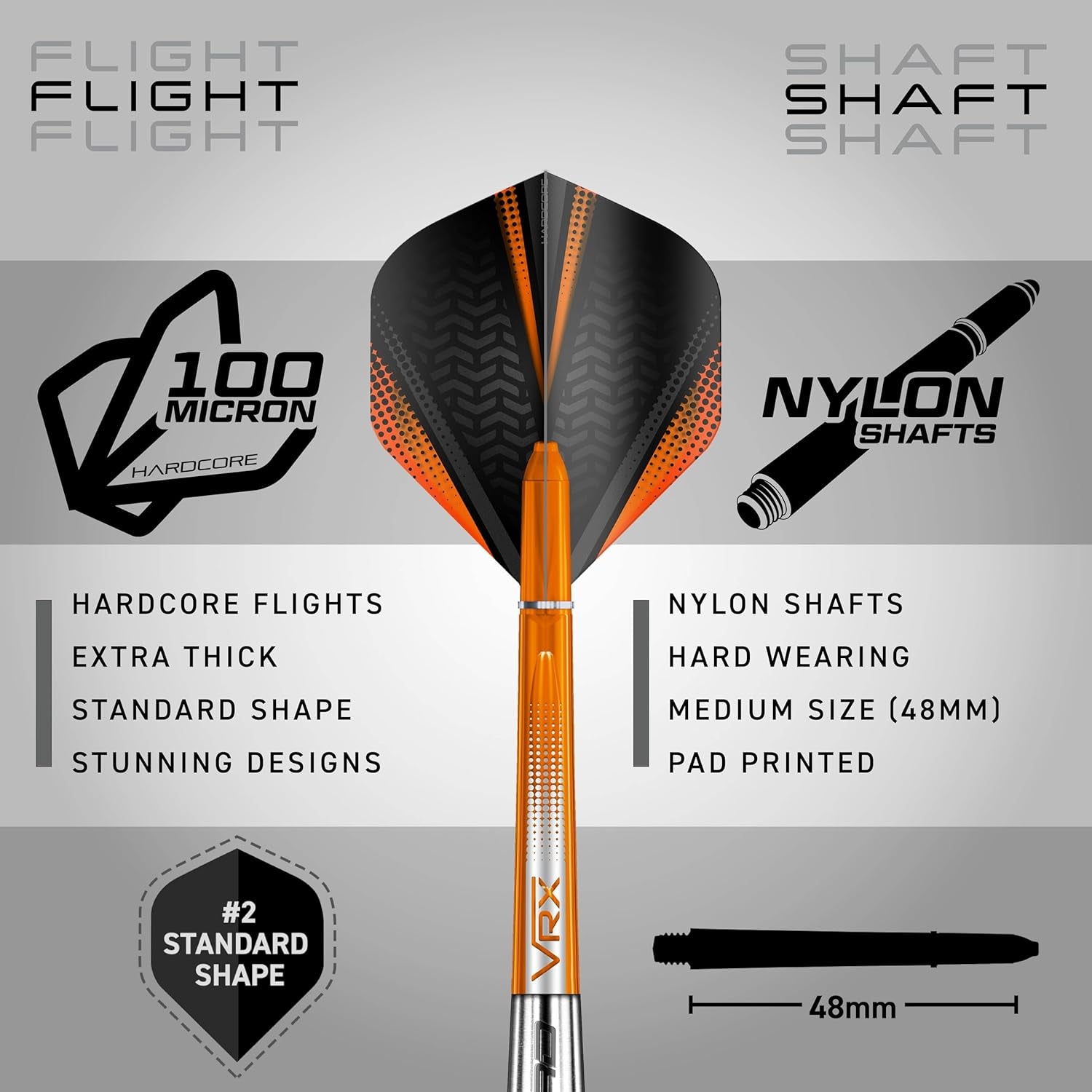 Amberjack Professional 90% Tungsten Darts Set with Flights and Shafts – Available in Various Weights (22G to 30G)