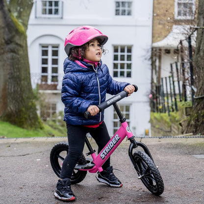 12-Inch No-Pedal Balance Bike for Children Ages 1 to 4 - Features Safety Pad, Padded Seat, Mini Grips, and Flat-Free Tires - Easy Tool-Free Assembly and Adjustments