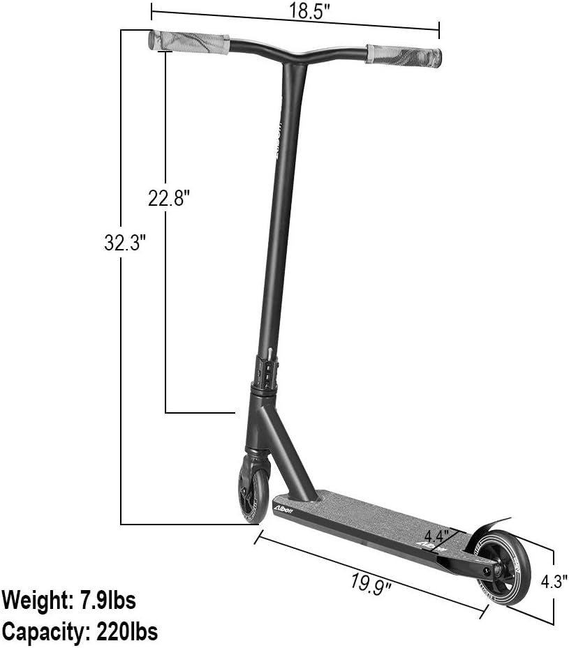 Pro Scooters Freestyle Trick Scooter - 110mm Aluminum Core Wheels & ABEC-9 Bearings for Beginners, Suitable for Ages 8 and Up, Ideal for Boys, Girls, Teens, and Adults