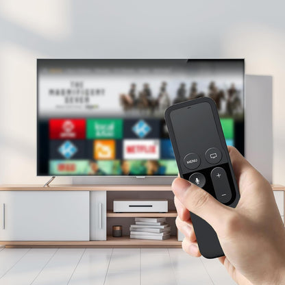 Professional Silicone Case for Apple TV 4K/HD Siri Remote (1st Generation) - Soft, Anti-Slip, Shock-Proof Cover for 5th and 4th Generation Remote Controllers - Black
